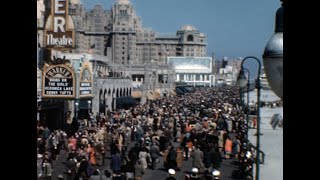 Atlantic City in 1945 in COLOR  8mm film [upl. by Dickinson346]