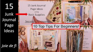 15 Junk Journal Page Ideas Using Basic Supplies ⭐ Sharing My Secrets ⭐ For Beginners [upl. by Podvin731]