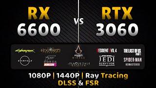 RX 6600 vs RTX 3060  1080P  1440P  Ray Tracing  DLSS amp FSR  16 Games Tested [upl. by Fonville669]