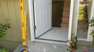 Jeld Wen Front Door Installation  Really crappy products and craftsmanship PART 1 [upl. by Adnulahs560]