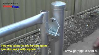 Gate Latch 2 way for round pipe and square [upl. by Beutler]