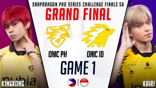 ONIC PH vs ONIC ESPORTS GAME 1 GRAND FINAL ESL SNAPDRAGON PRO SERIES CHALLENGE FINALS [upl. by Nylesoj581]