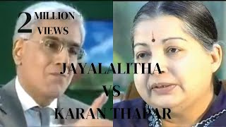 Jayalalithas Bold Speech against a reporter Karan Thapar [upl. by Llednav]