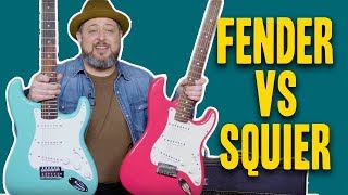 Gear Thursday Fender vs Squier Strat Comparison  Marty Schwartz [upl. by Utir720]