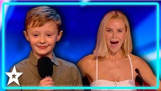 SAVAGE Little Comedian Ned ROASTS Judges on Britains Got Talent  Kids Got Talent [upl. by Eitac]