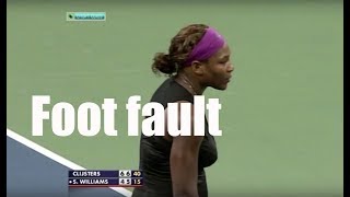 Foot fault at an extremely important point Serena at US Open 2009 [upl. by Dagny411]