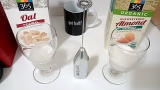 Oat Milk vs Almond Milk part 2 Frothing Test [upl. by Brigham425]