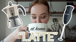 HOW TO MAKE A quotLATTEquot AT HOME moka pot  frother [upl. by Airbmat]