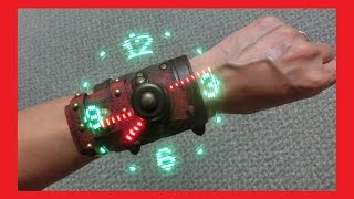 【DIY】空間表示腕時計を作ったった【スチームパンク】 Steampunk Watch [upl. by Komara]