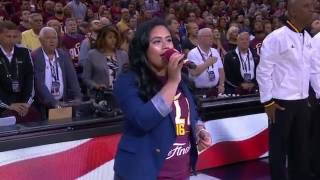 Cleveland Crowd Sings Game 3 National Anthem [upl. by Tooley355]