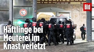 Gefängnismeuterei Polizei stürmt Knast in Thüringen  JVA Untermaßfeld [upl. by Birdella]